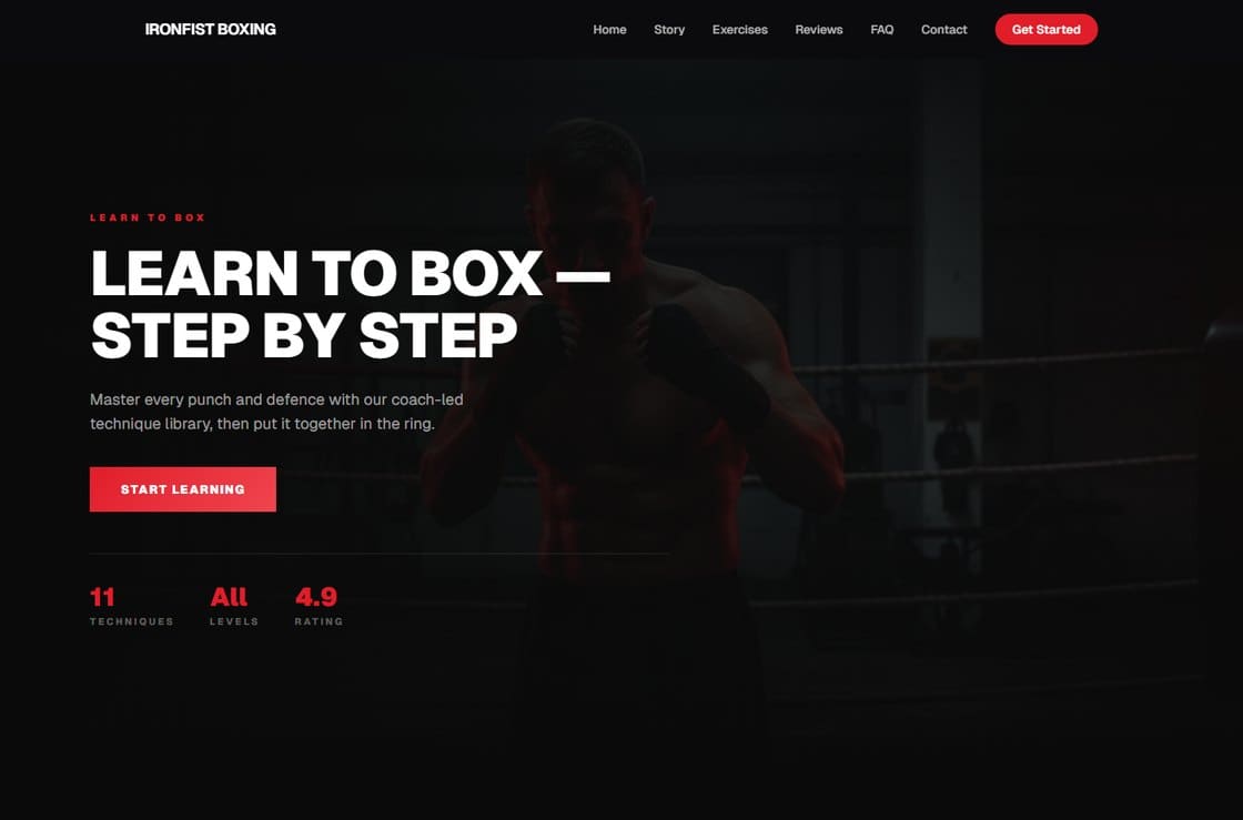 Live boxing site built with ViralVault AI