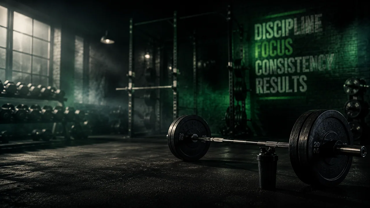 Dark gym interior