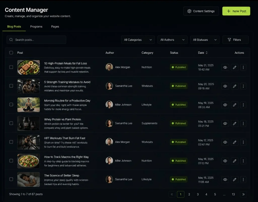 Blog, Programs & Pages — ViralVault AI screenshot