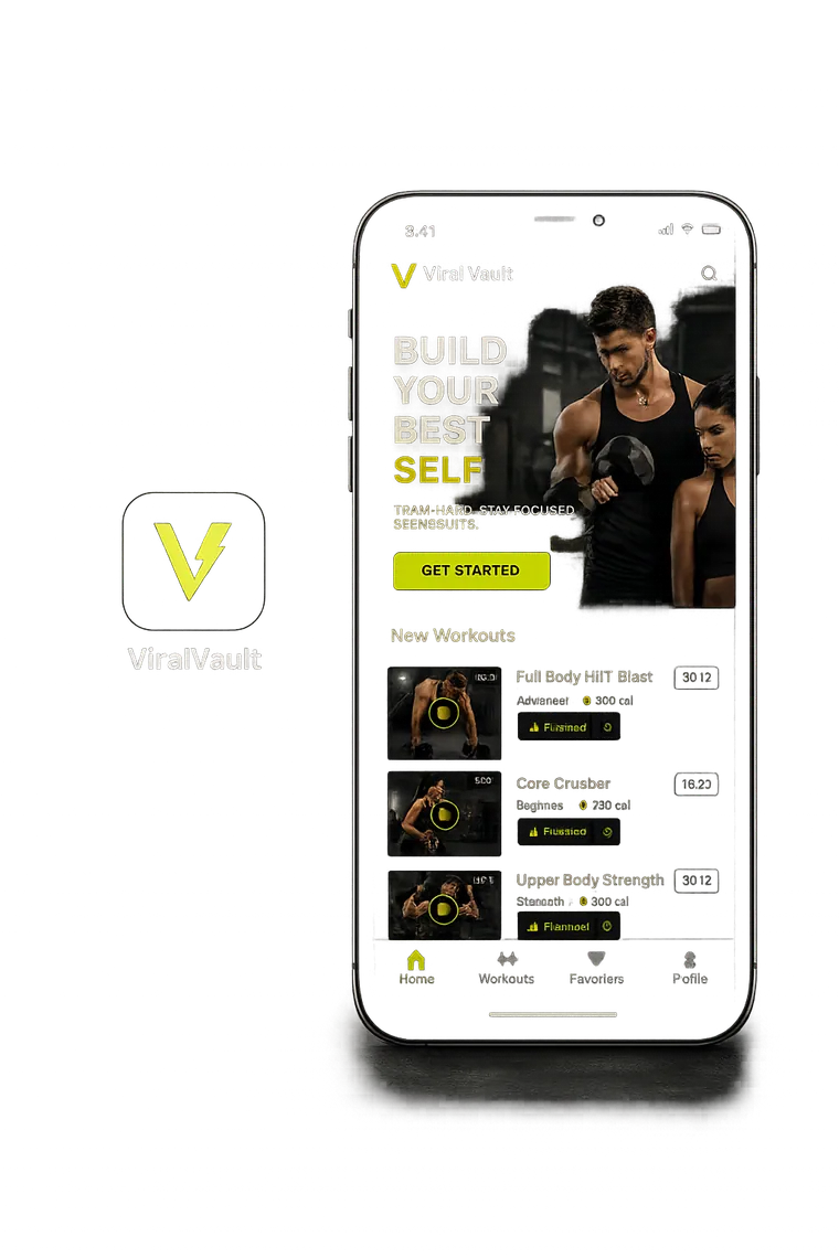 ViralVault AI installed as a mobile app on a phone home screen