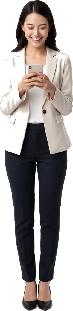 A ViralVault AI member checking sales notifications on her phone